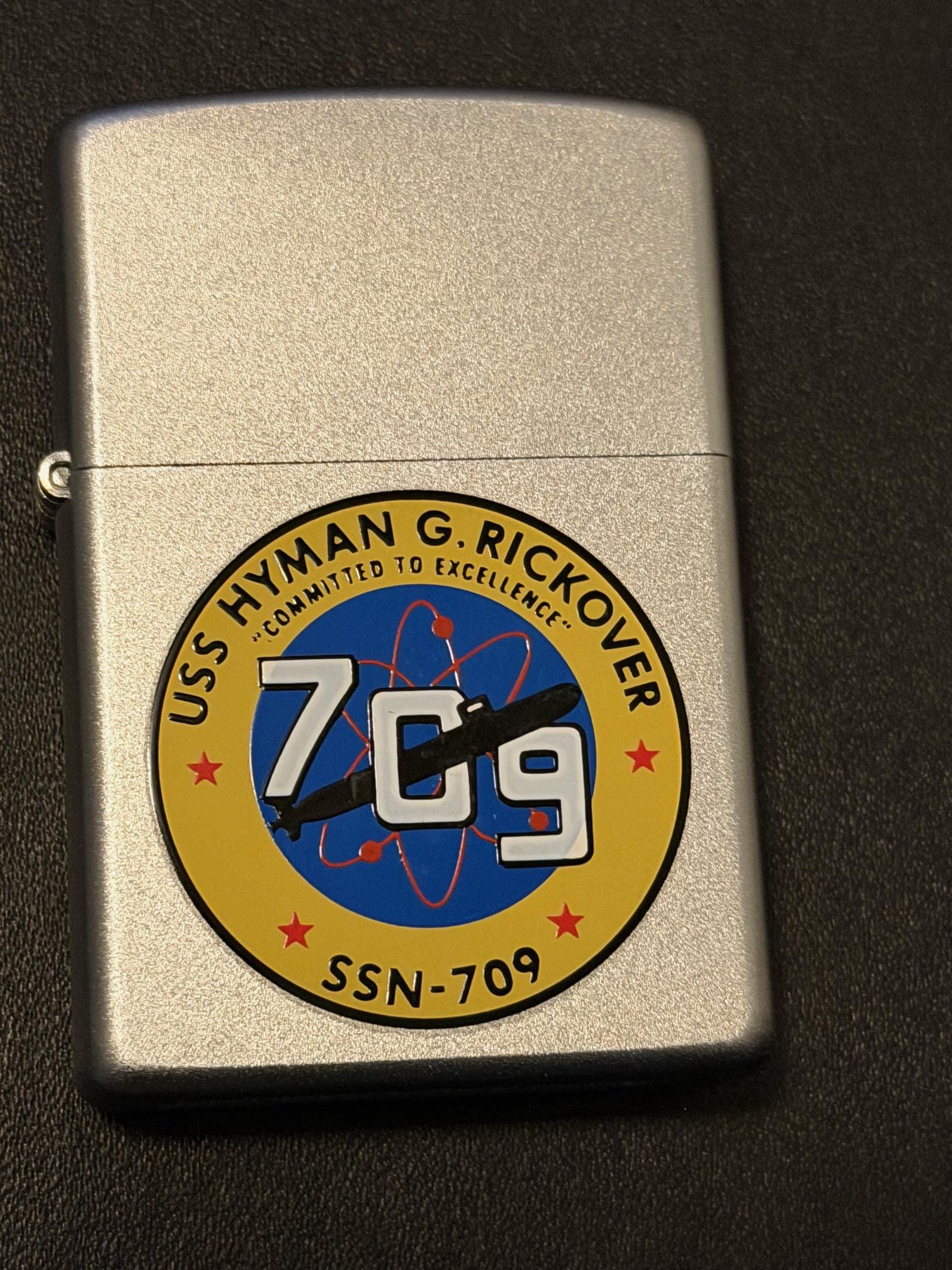 USS Hyman G Rickover Submarine SSN-709 Full Size Zippo Lighter