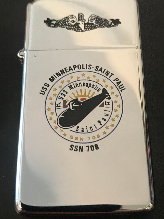 NOS USS Minneapolis - Saint Paul Submarine SSN 708 Zippo Slim