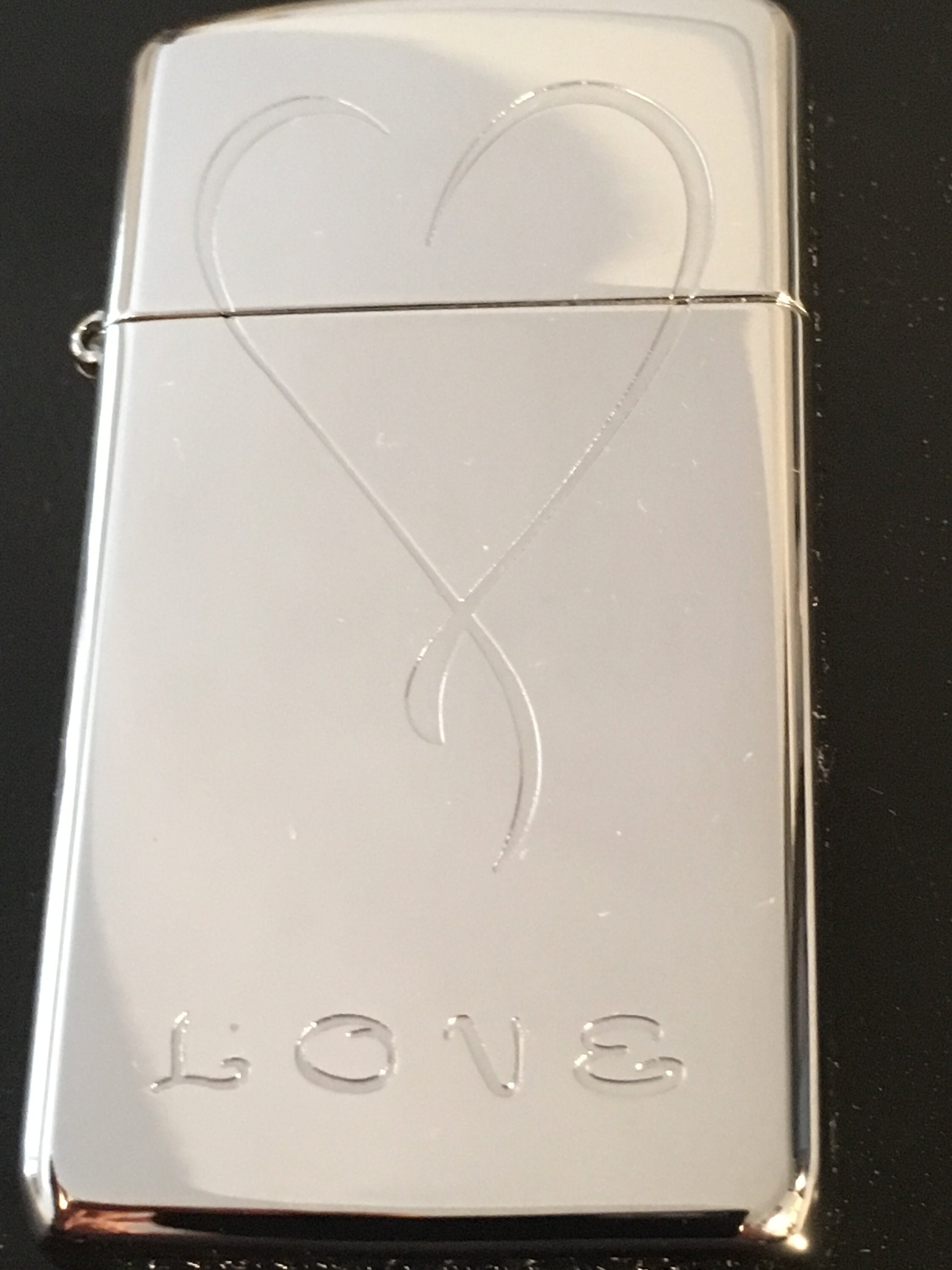 NOS Zippo Engraved LOVE W/heart - Slim Zippo Lighter - New - Etsy