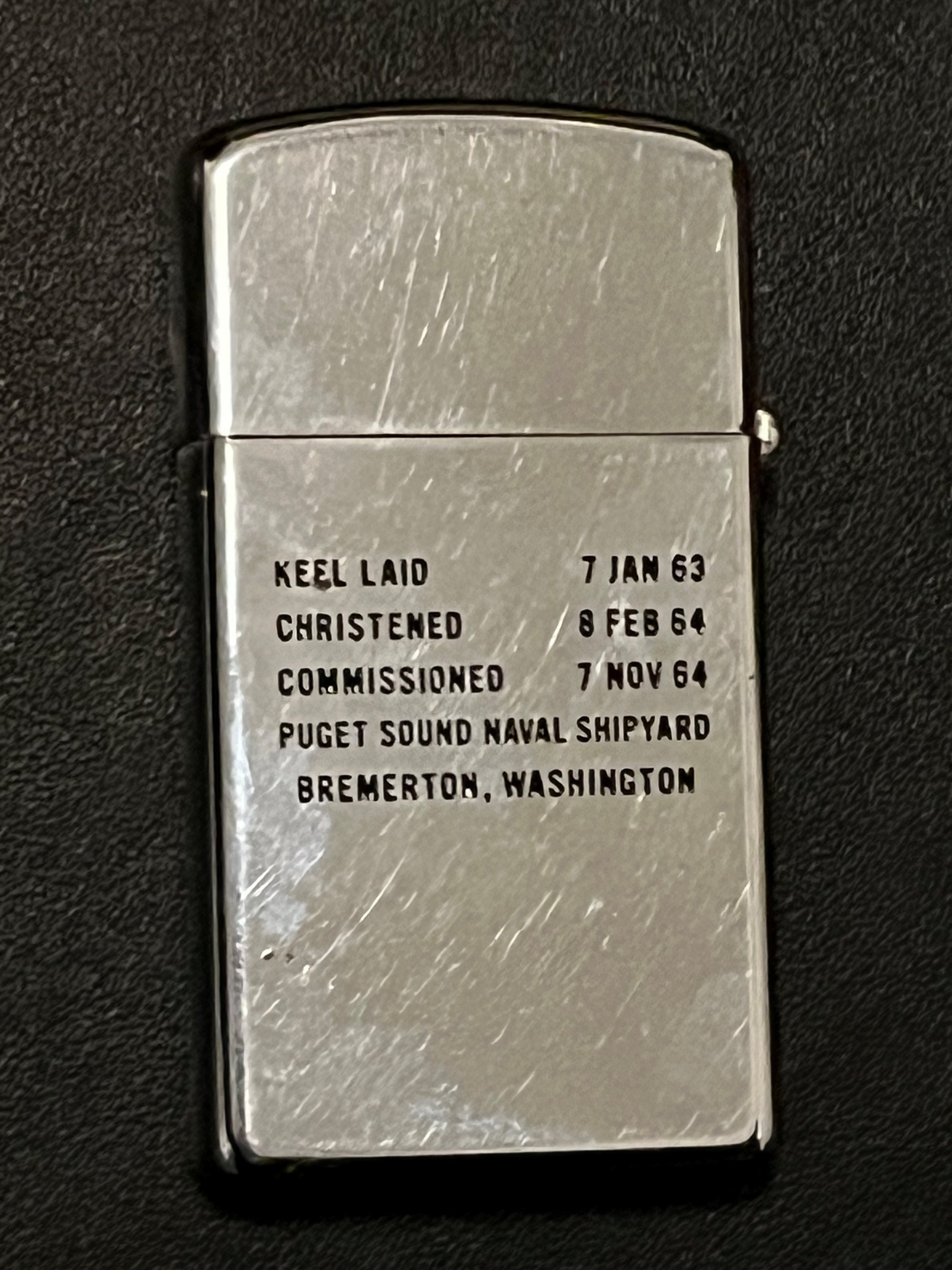 USS Simon Lake Submarine Tender AS-33 Plankowner Zippo Slim