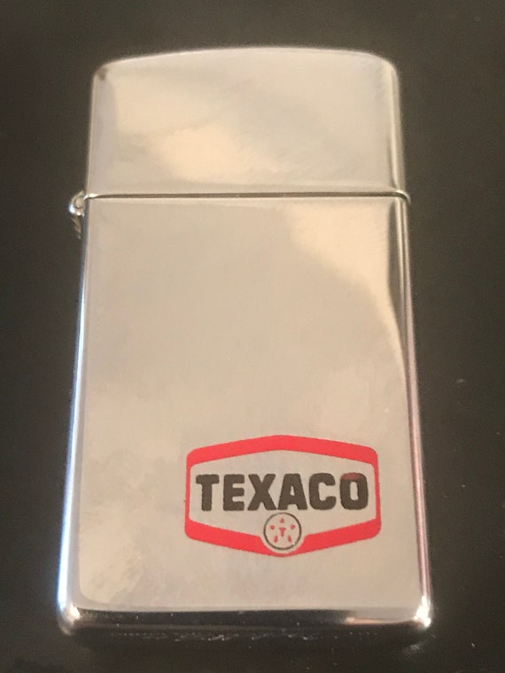 Texaco Oil Company Zippo Slim Advertising Lighter Used 1978 Etsy