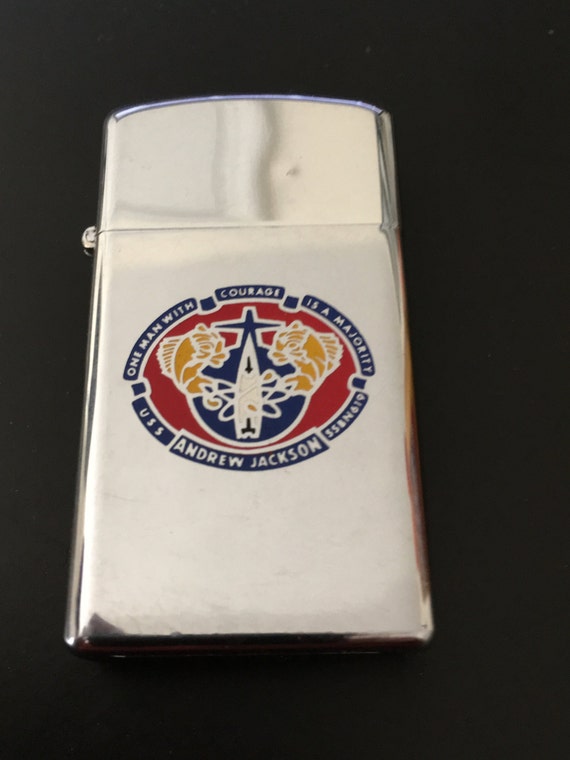 USS Andrew Jackson Submarine SSBN 619 Zippo Slim Lighter