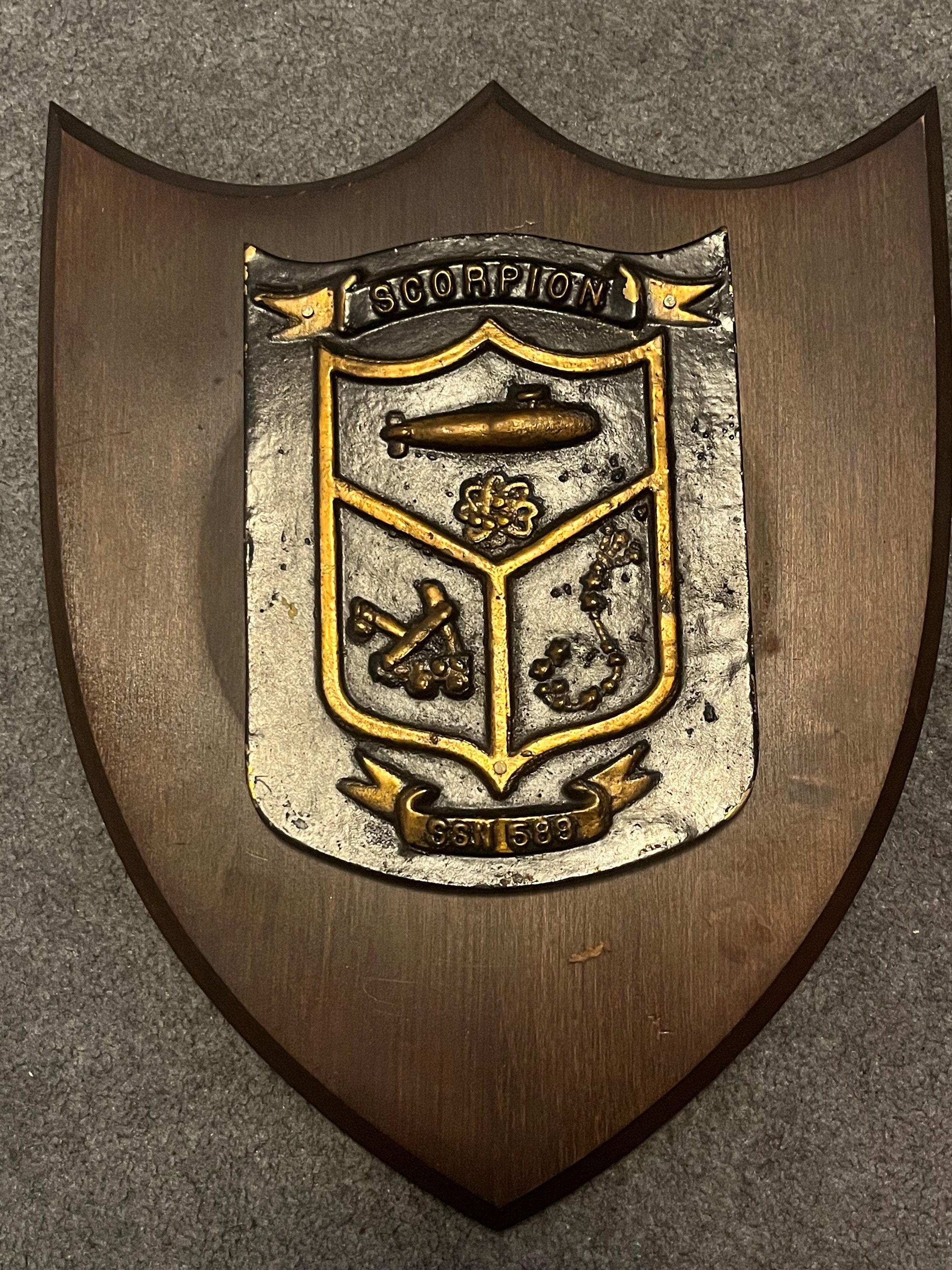 USS Scorpion Submarine SSN 589 Brass Plaque - Etsy