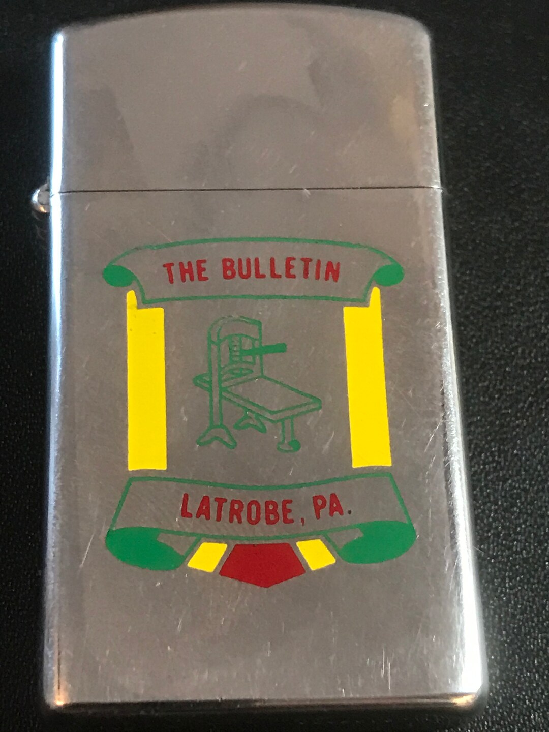 The Bulletin Newspaper Latrobe PA Slim Zippo Lighter Used Etsy