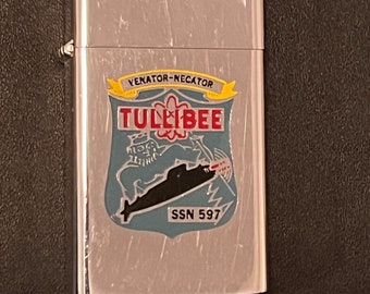 USS Tunny Submarine SSN 682 Zippo Slim Lighter - 1980 USED - Etsy