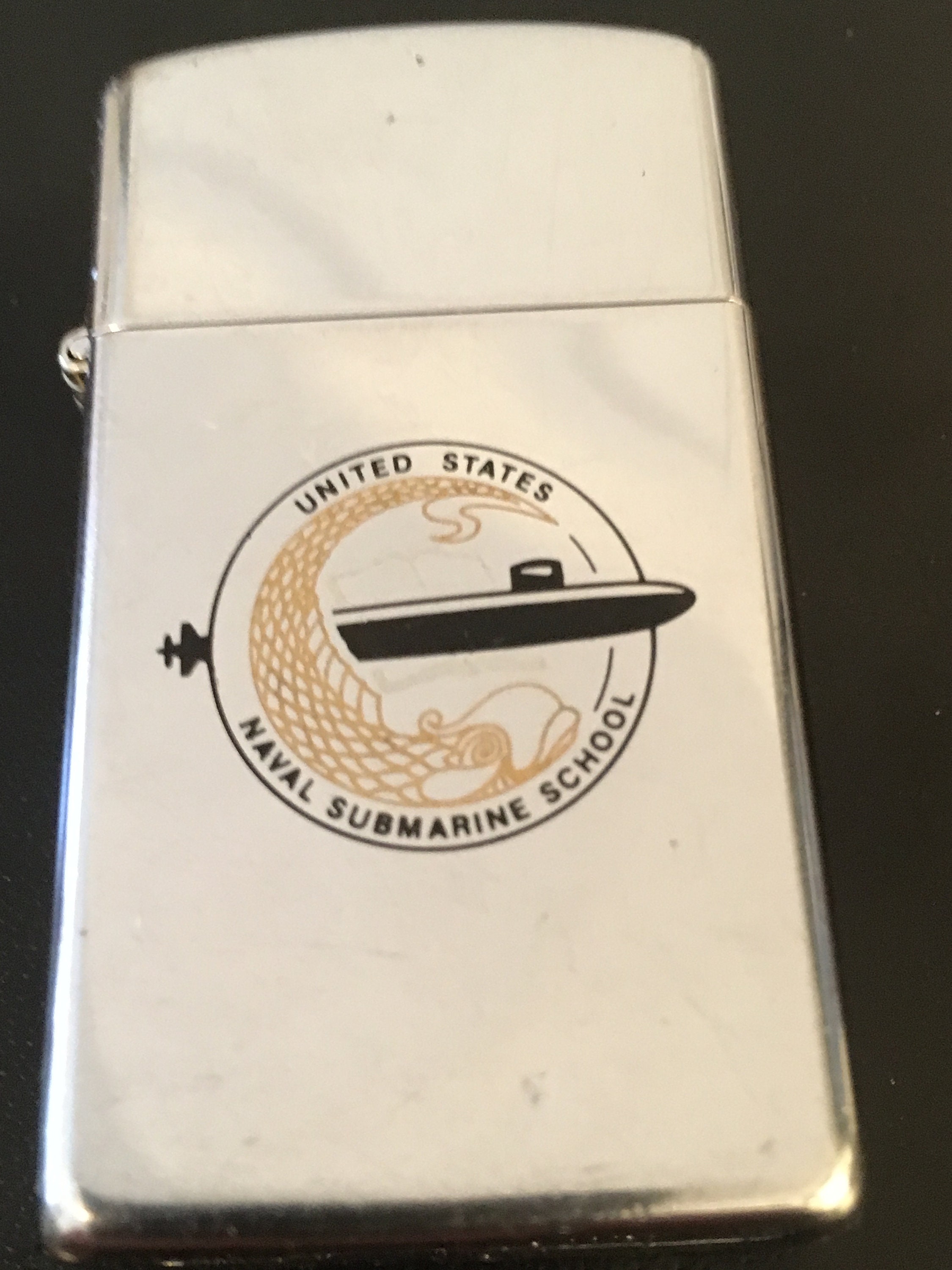 United States Naval Submarine School Zippo Slim Lighter
