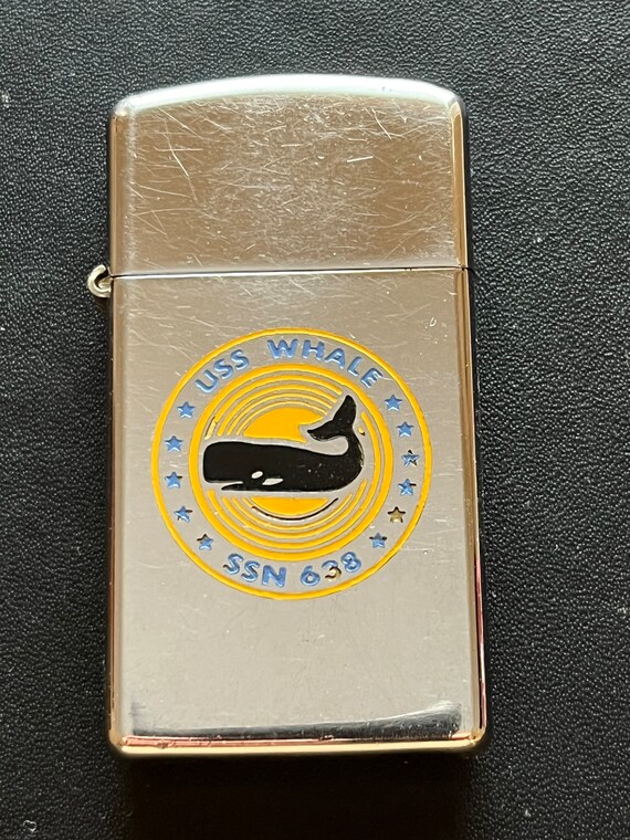 USS Whale Submarine SSN 638 Zippo Slim Lighter 1980 Used Etsy