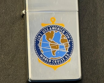 USS Tunny Submarine SSN 682 Zippo Slim Lighter - 1980 USED - Etsy