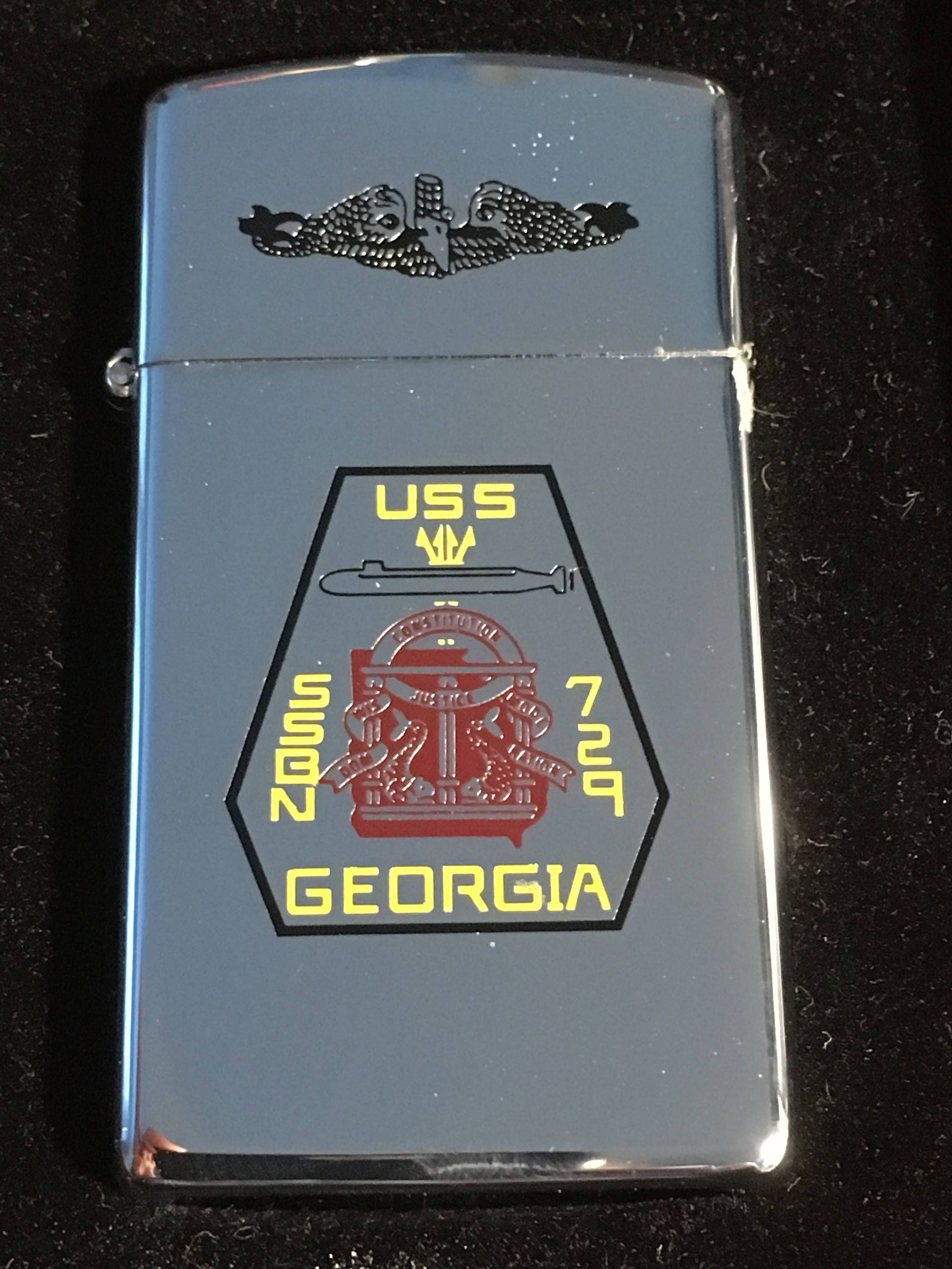 NOS USS Georgia Submarine SSBN 729 Slim Zippo Lighter - 1983 - Etsy