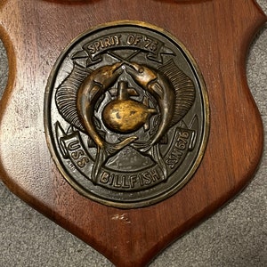 USS Billfish Submarine SSN 676 Resin Plaque