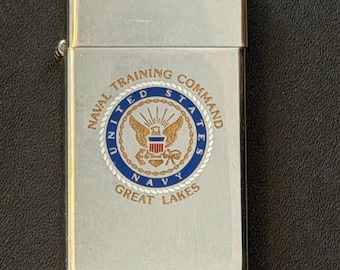 USS Tunny Submarine SSN 682 Zippo Slim Lighter - 1988 USED Black