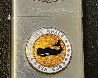 USS Whale Submarine SSN 638 Vulcan Full Size Lighter  - 1980&#39;s Used