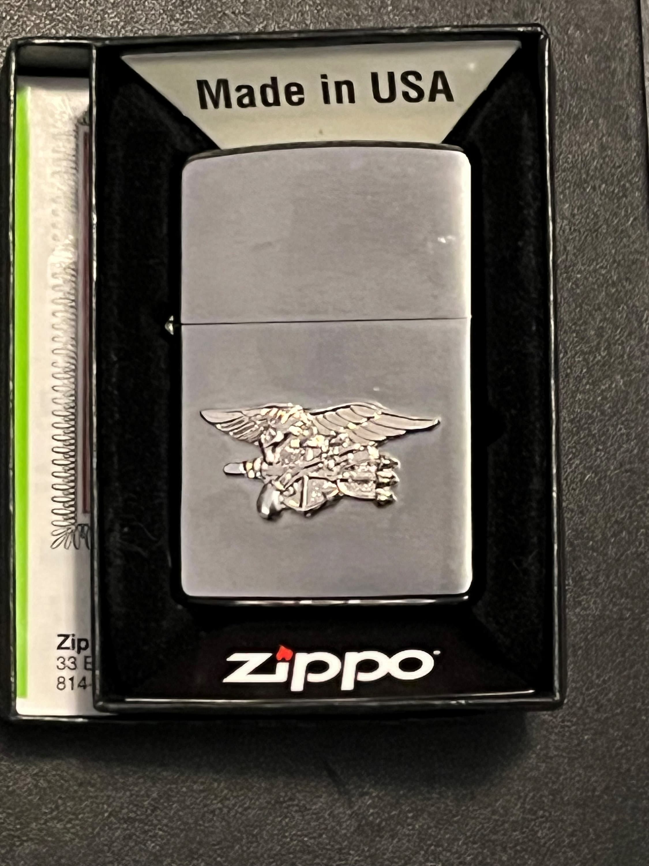 United States Navy Seal Trident Device Zippo Full Size Lighter