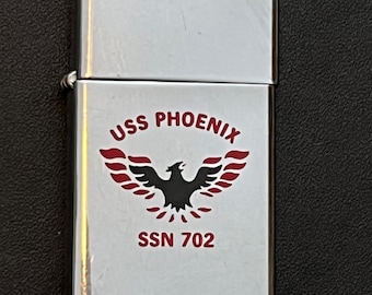 USS Tunny Submarine SSN 682 Zippo Slim Lighter - 1980 USED - Etsy