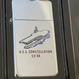 USS America Aircraft Carrier CV-66 Zippo Slim Lighter