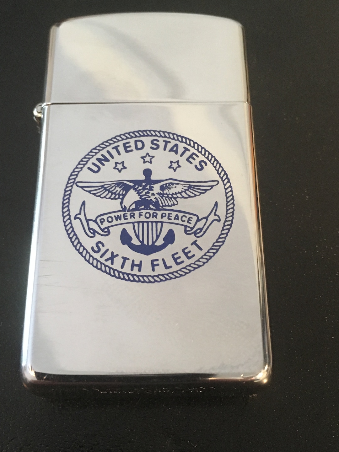 Commander US Sixth Fleet Zippo Slim Lighter - Used 1993 - Etsy