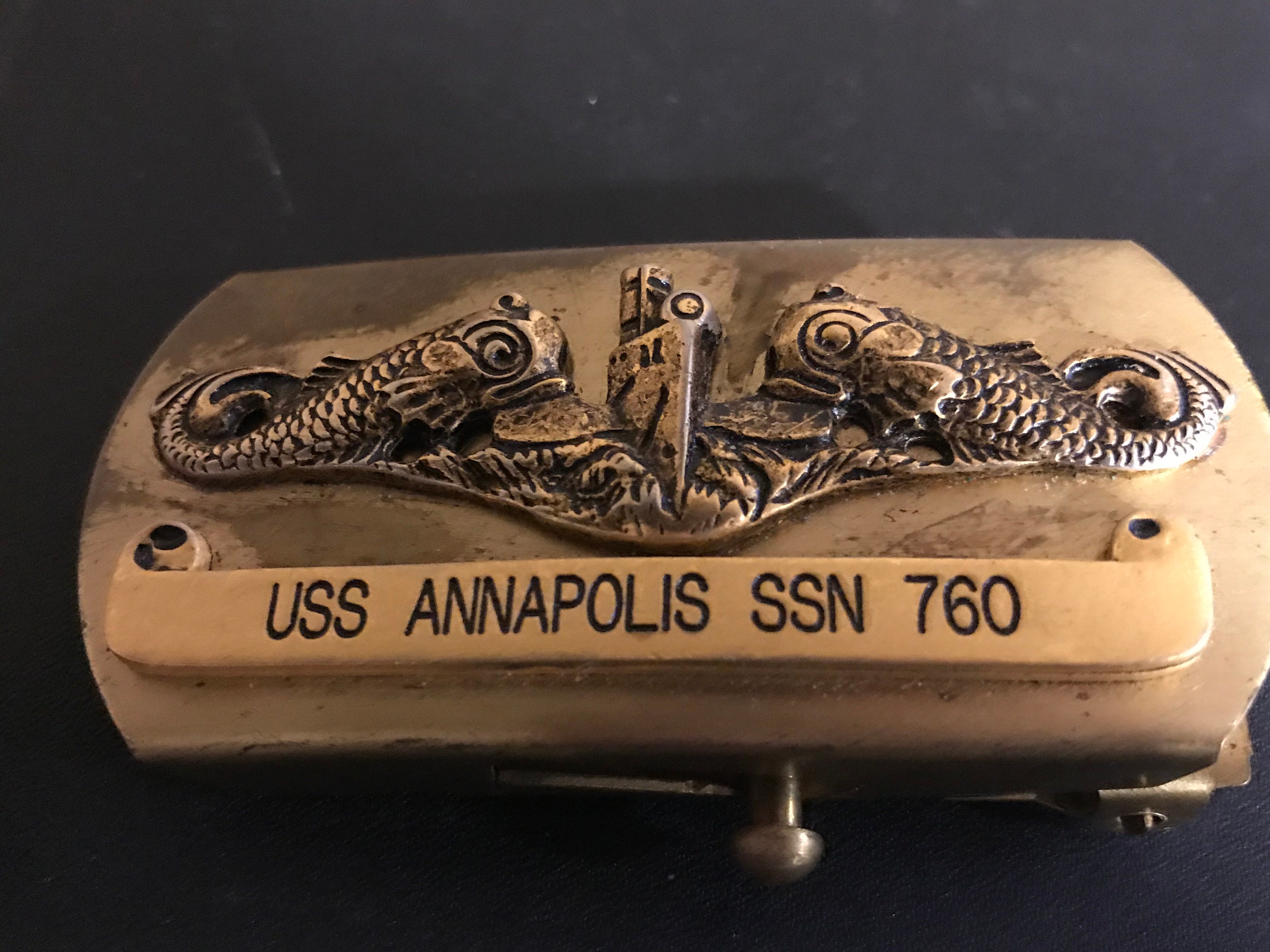 Submarine USS Annapolis SSN 760 Navy Belt Buckle - Used - Etsy