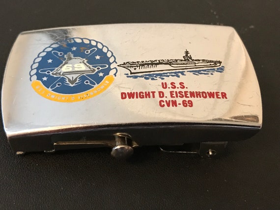USS Dwight D Eisenhower Aircraft Carrier CVN- 69 Zippo Belt Buckle