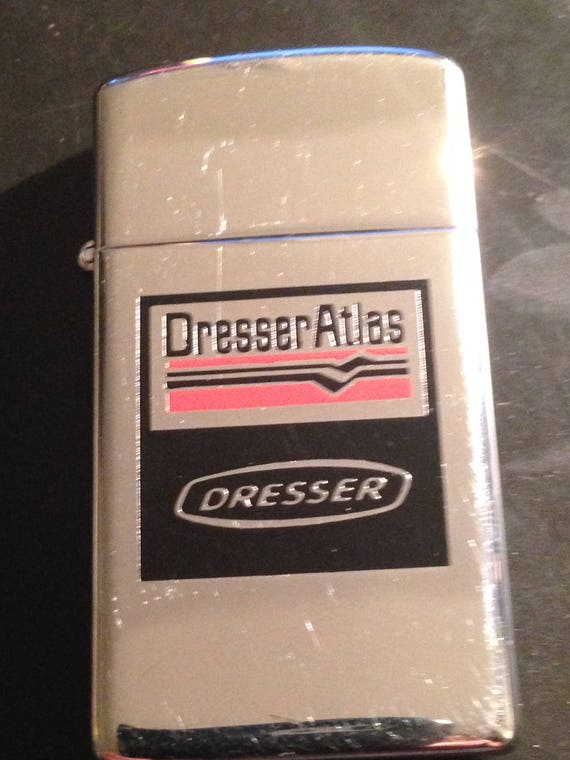 Nos Dresser Atlas Company Zippo Slim Advertising Lighter Etsy