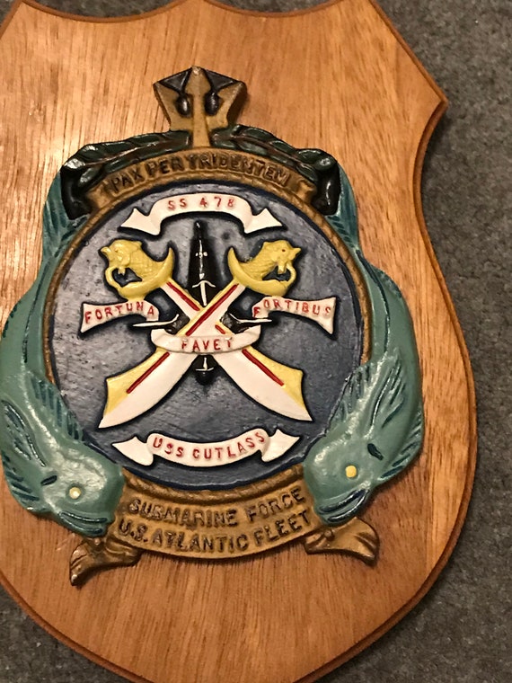 USS カトラス潜水艦 SS 478 アルミニウム プレート、手描き - Etsy 日本