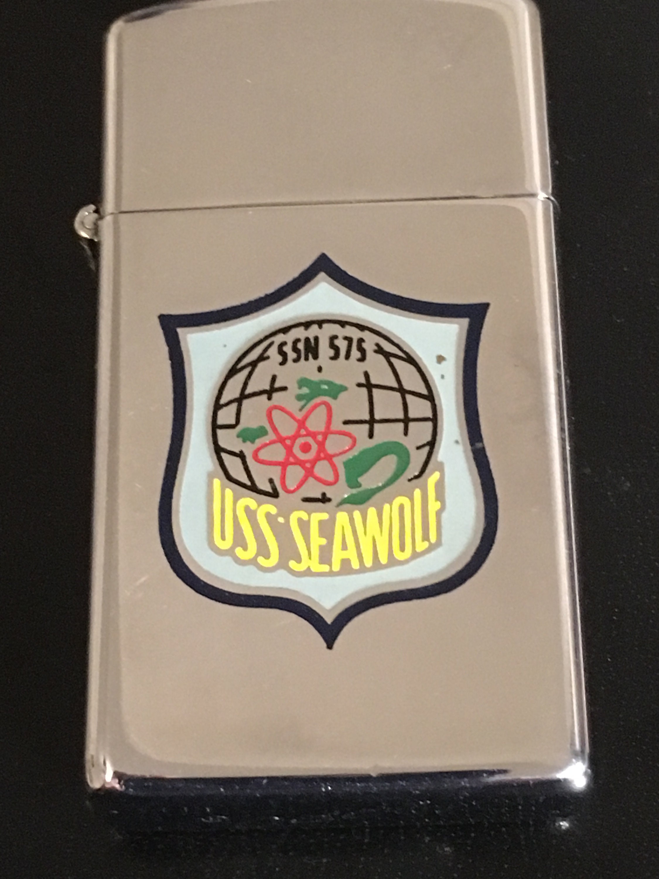 USS Seawolf Submarine SSN 575 Zippo Slim Lighter 1966 Used Etsy