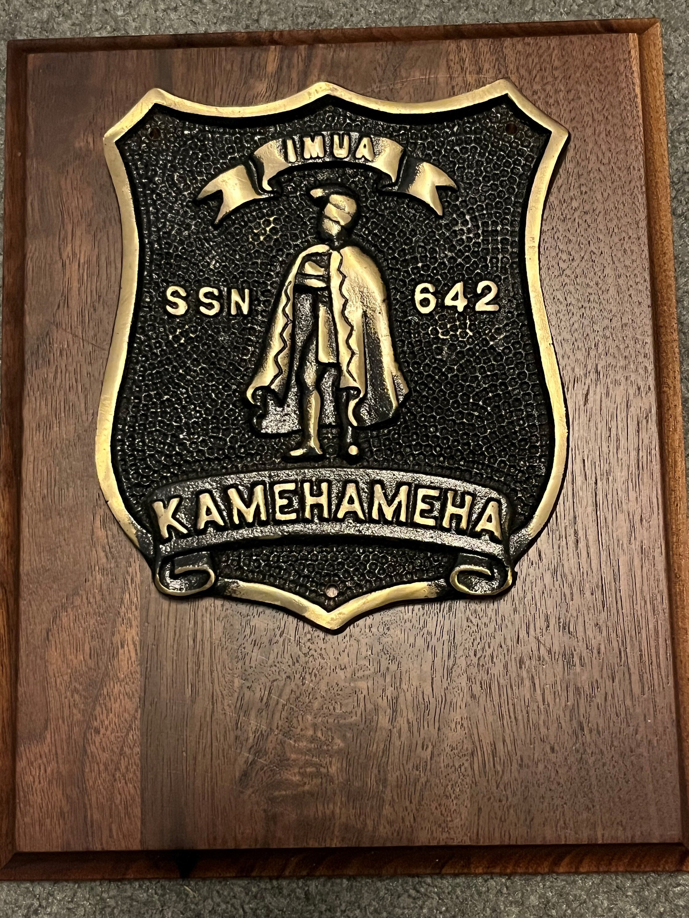 USS Kamehameha Submarine SSBN 642 Brass Plaque - Etsy