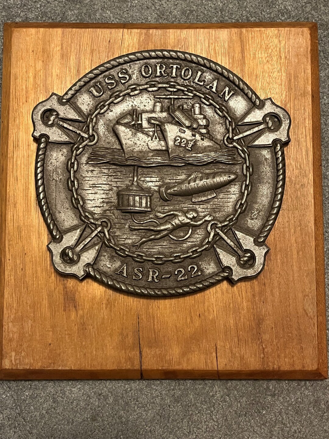 USS Ortolan Submarine Rescue ASR 22 Aluminum Plaque - Etsy