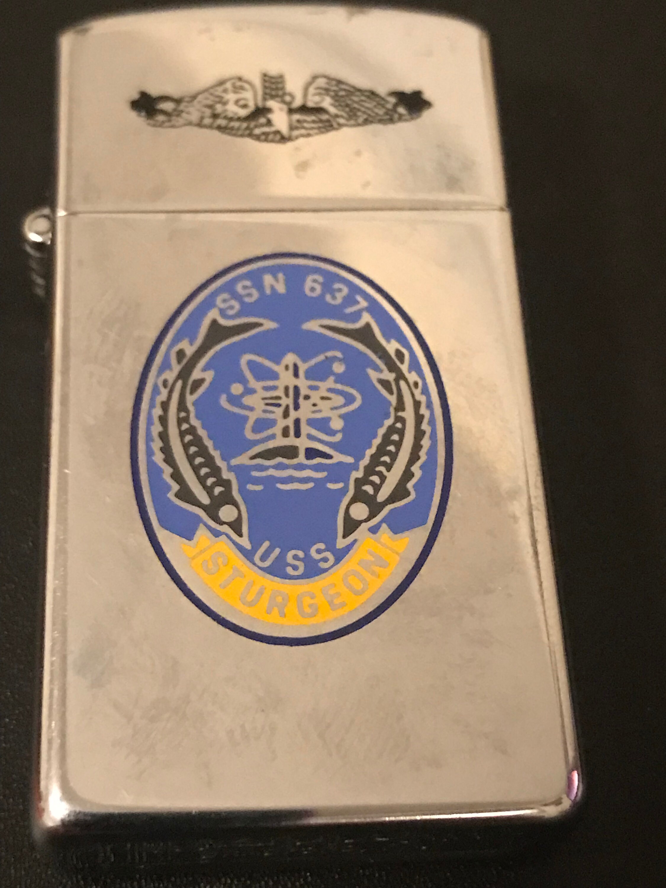 USS Sturgeon Submarine SSN 637 Zippo Slim Lighter - 1984 Used - Etsy
