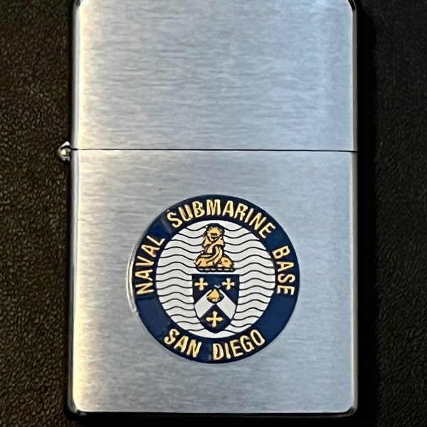 Naval Sub Base , San Diego Zippo Full Size Lighter - 2004 Used (just barely)