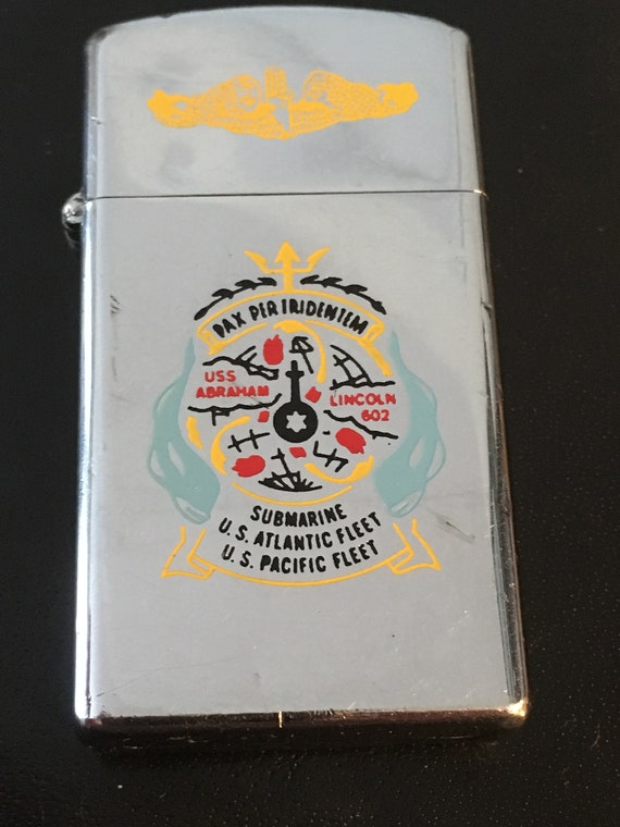 USS Abraham Lincoln SSBN 602 Nuclear Submarine Zippo Slim Lighter