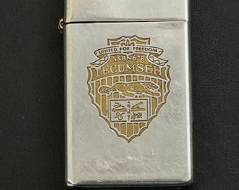 USS Tecumseh Submarine SSBN 628 Zippo Slim Lighter  - 1969 Used