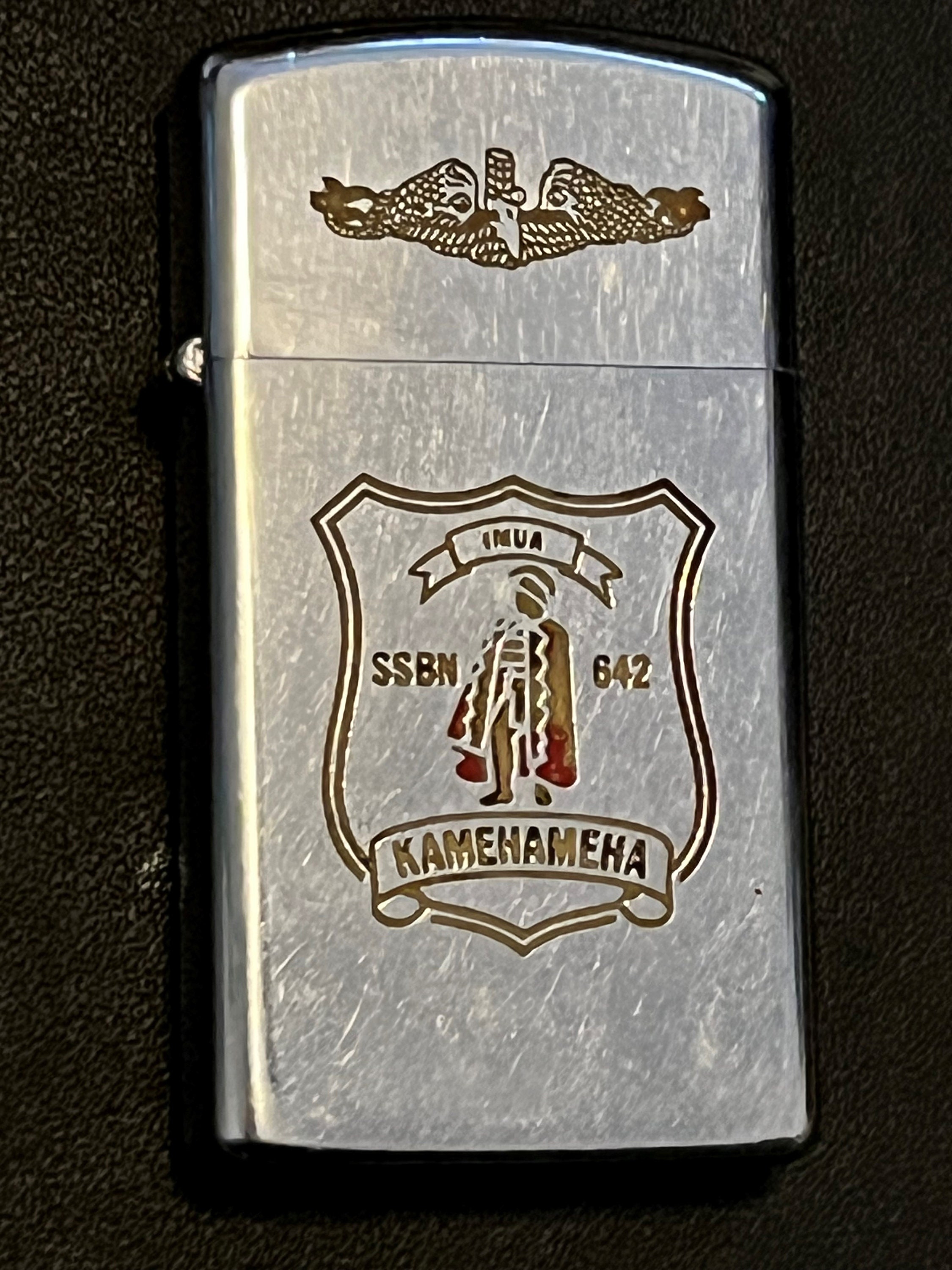 USS Kamehameha Submarine SSBN 642 Zippo Slim Lighter USED 1974 - Etsy