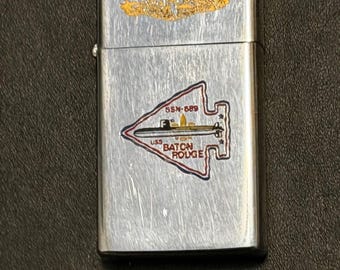 USS Honolulu Submarine SSN 718 Plankowner Zippo Slim Lighter