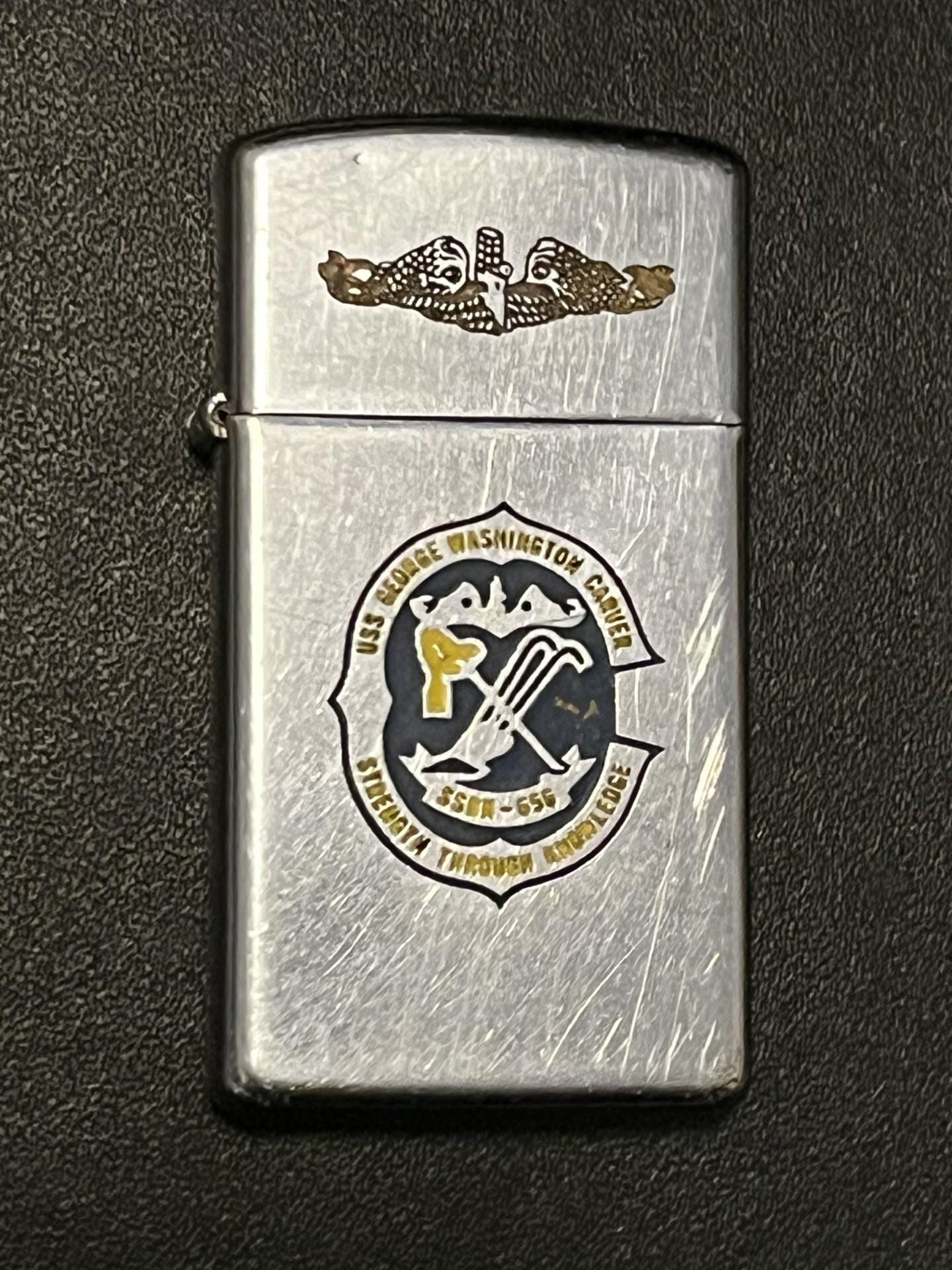 USS George Washington Carver Submarine SSBN 656 Zippo Slim Lighter