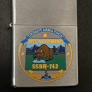 NOS USS Wyoming Submarine SSBN-742 Zippo Full Size Lighter - New