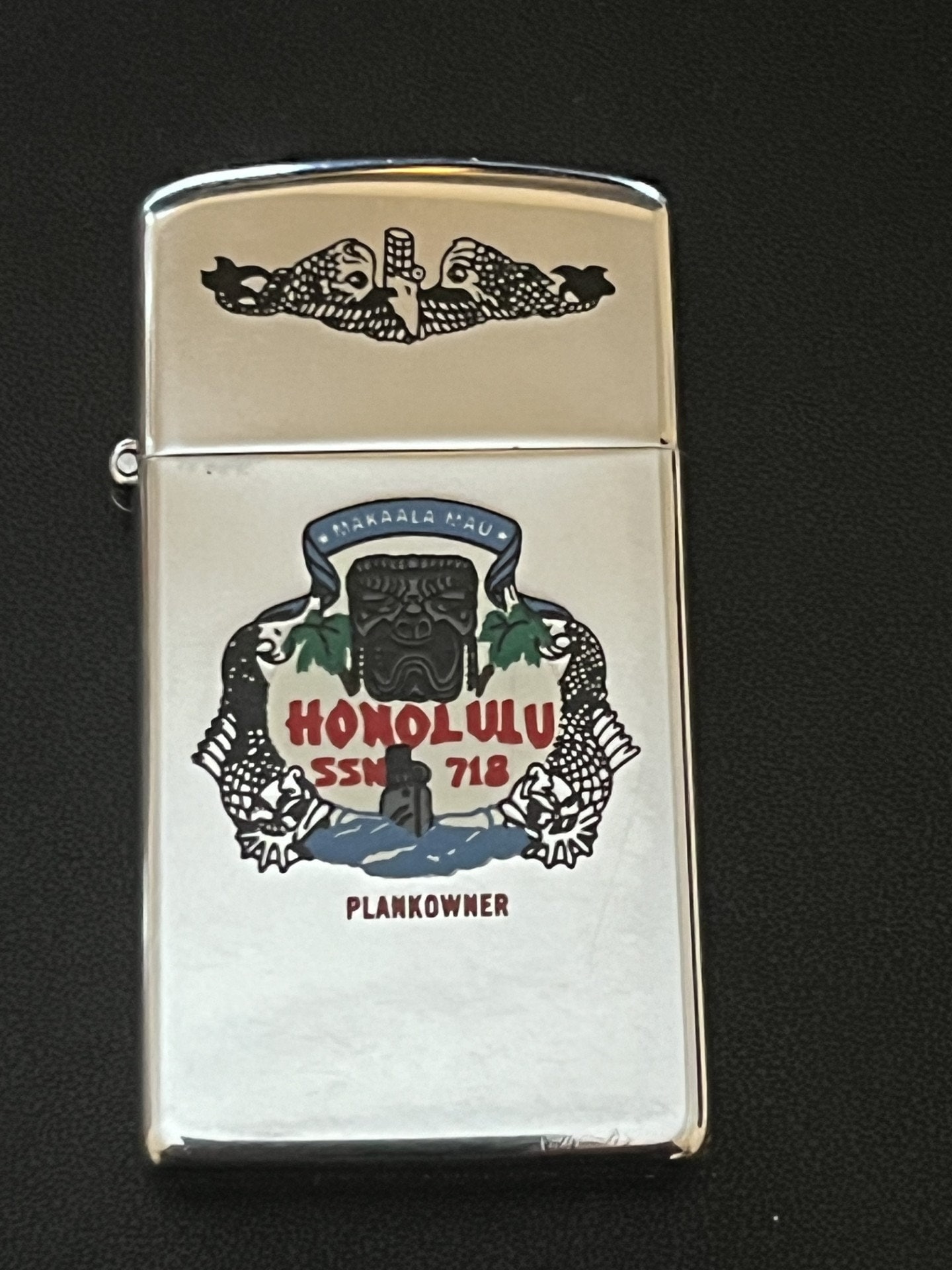USS Honolulu Submarine SSN 718 Plankowner Zippo Slim Lighter
