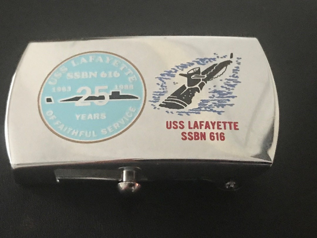 USS Lafayette Submarine SSBN 616 Zippo Belt Buckle New 1988 - Etsy