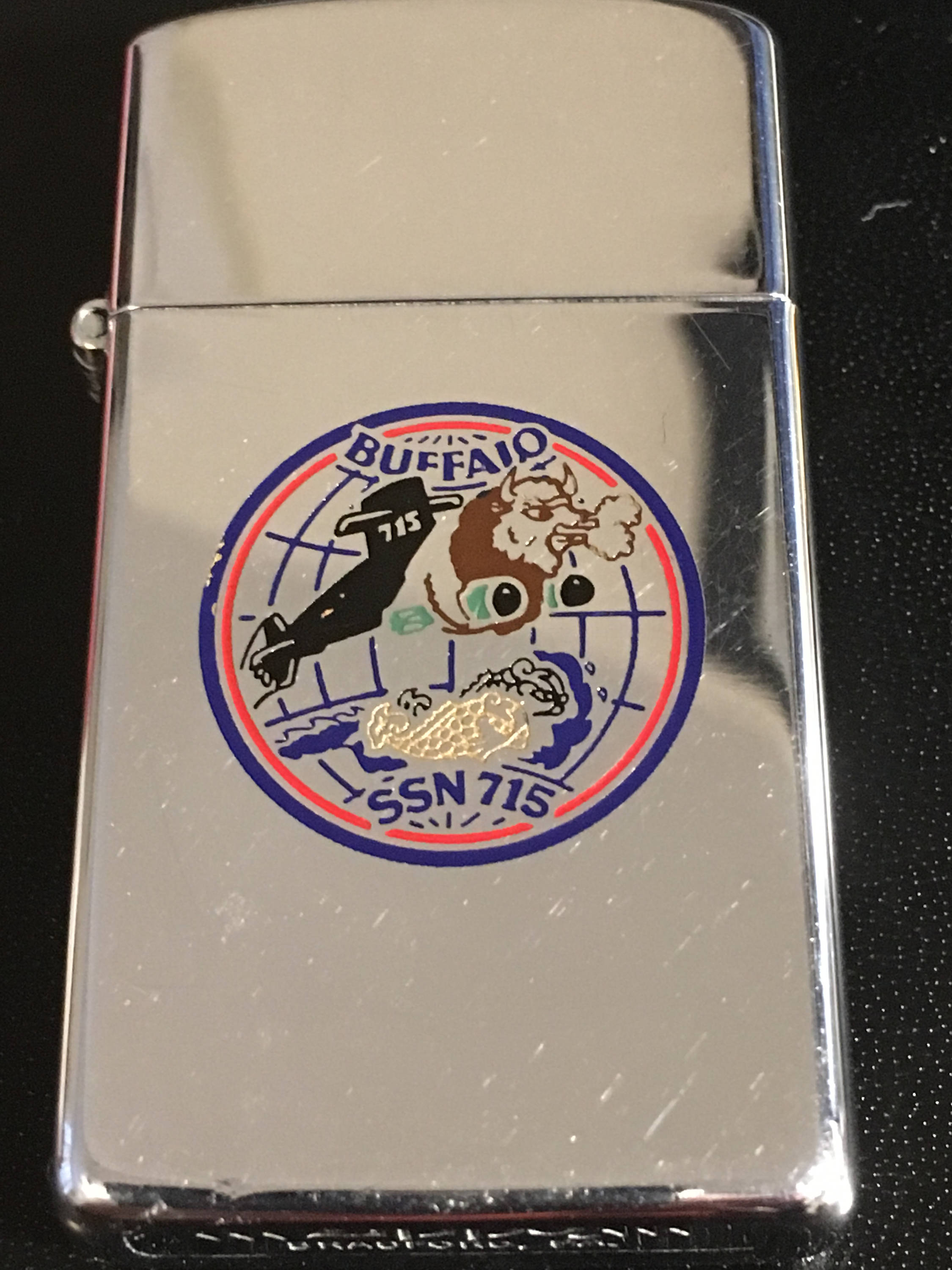 USS Buffalo Submarine SSN 715 Zippo Slim Lighter - Used 1984 - Etsy