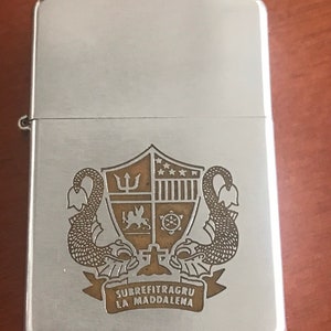 Submarine Refit Training Group (SUBREFITRAGRU) La Maddalena Zippo Full Size Lighter - Used 1975
