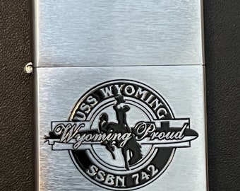 NOS USS Wyoming Submarine SSBN-742 Zippo Full Size Lighter