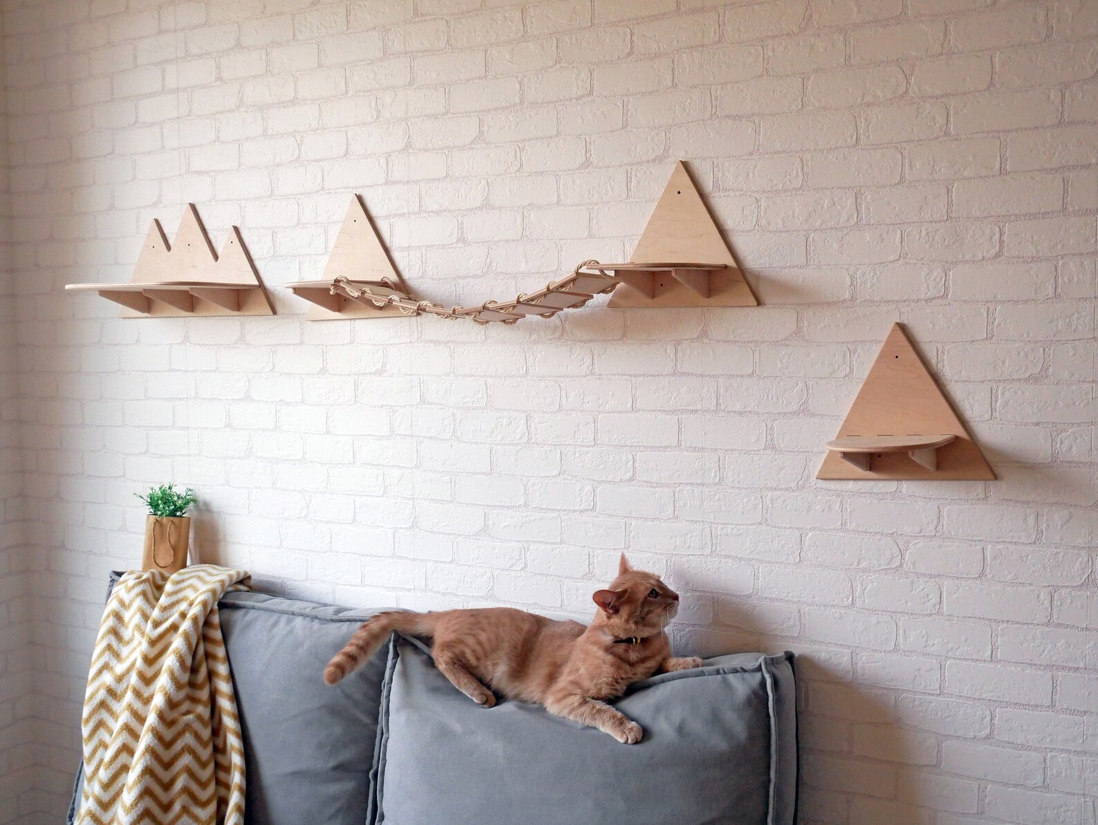 Pet furniture Cat wall shelves Cat tower Cat wall Etsy