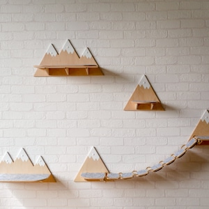 Set of cat wall furniture with felt, Cat Shelf, Bridge and steps