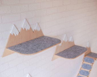 Cat shelf wall furniture with felt