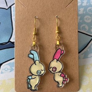Plusle & Minun Earrings (Small Acrylic Earrings)