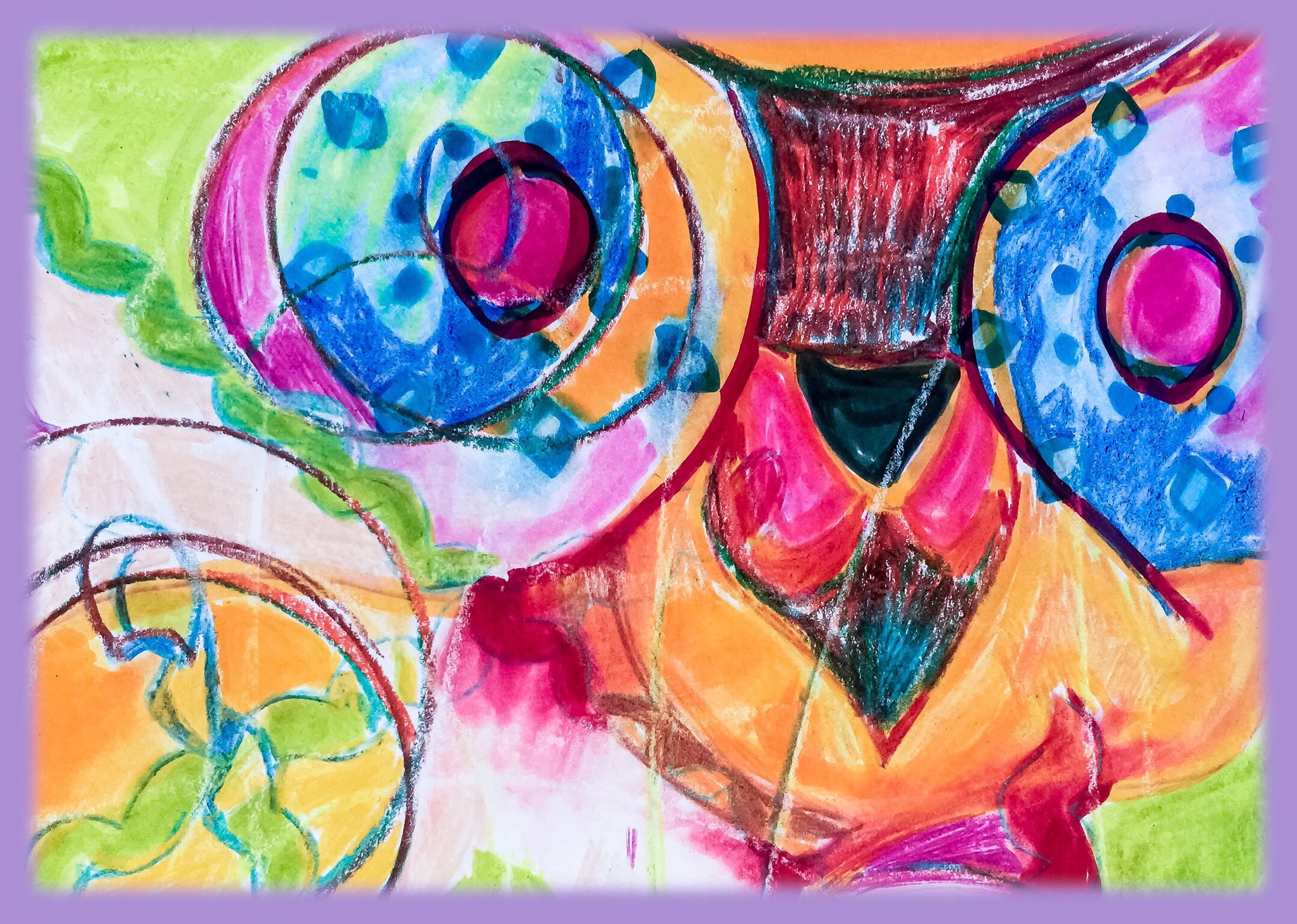 Cat Art. Kids Room Decor. Unique Cat Wall Decor.abstract Cat Painting