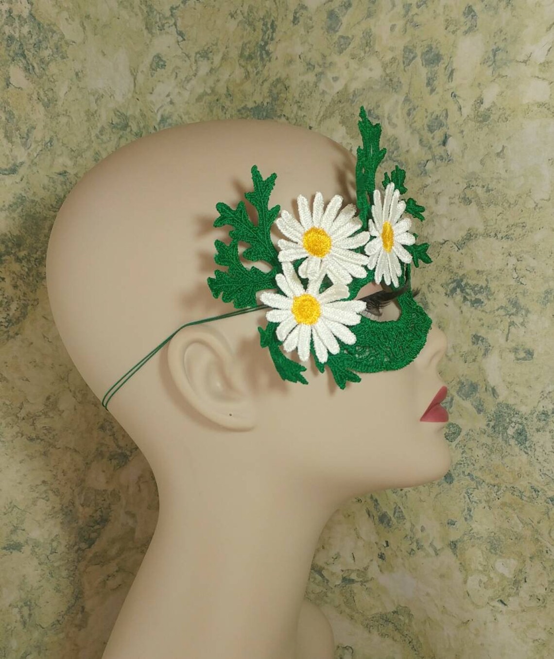 Masque de fée brodé en dentelle daisy. Déformable. Lavable. Etsy