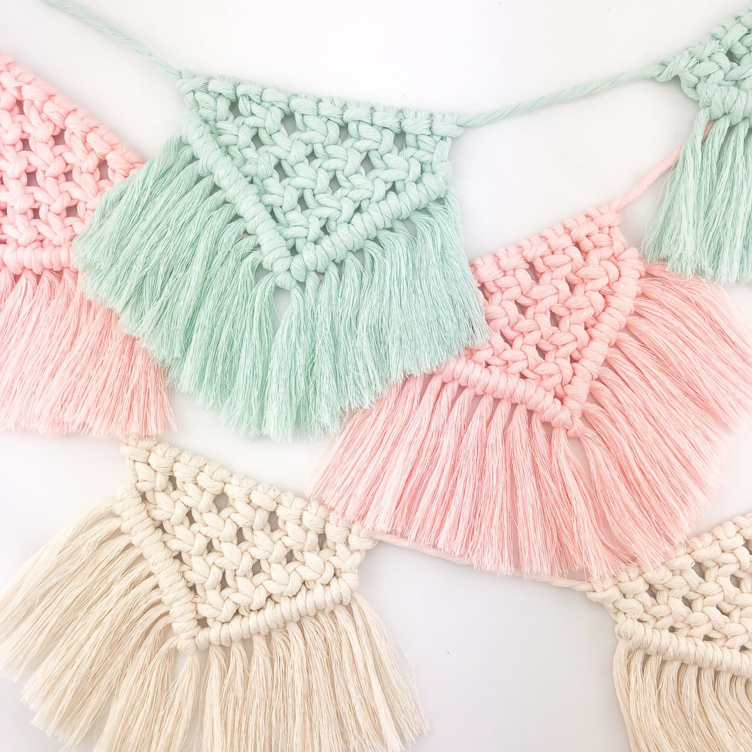 Cox & Cox Natural Cotton Macrame Bunting