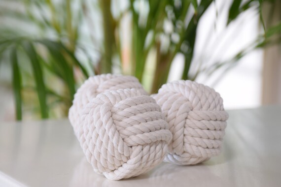 Monkey Fist Nautical Knot Decorative Rope Ball Nautical Rope Etsy