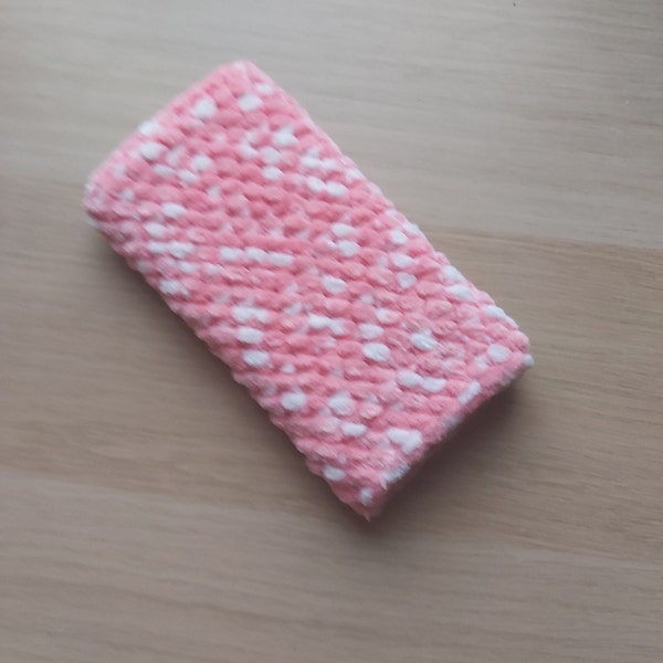 Soft and gentle multicolor phone case, soft crochet iPhone cover