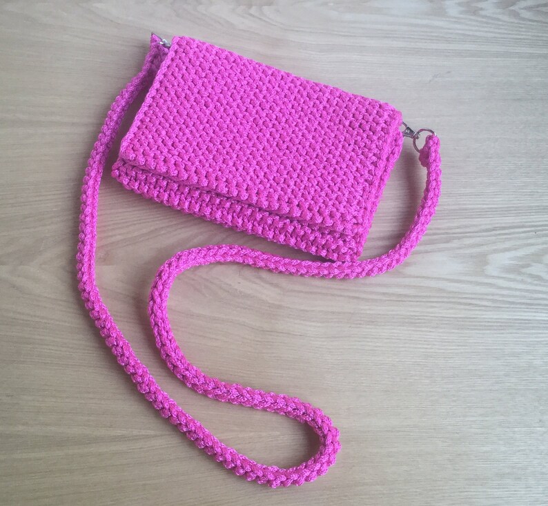 Knit Purse, Crochet Festival Bag, cross body purse, mini cross body bag image 2